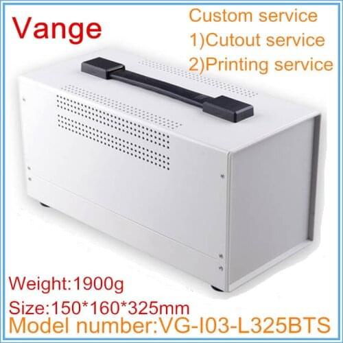 1pcs/lot powder injection process portable Iron metal material housing box diy 150*160*325mm for control system project
