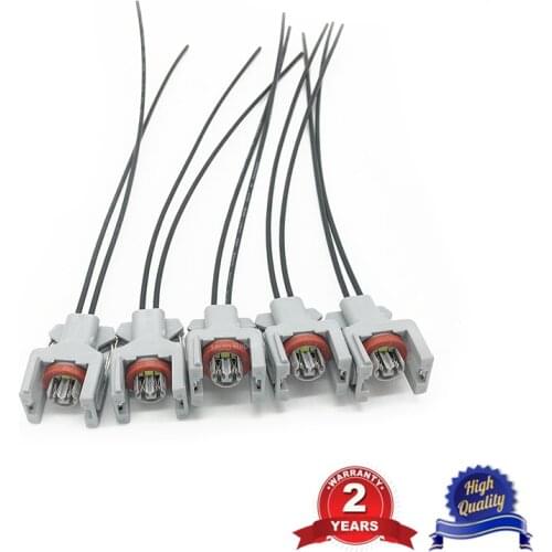 2pin Waterproof Connector Pigtail For Fuel Diesel Injector Fuel Rail Plug For Delphi 10811963