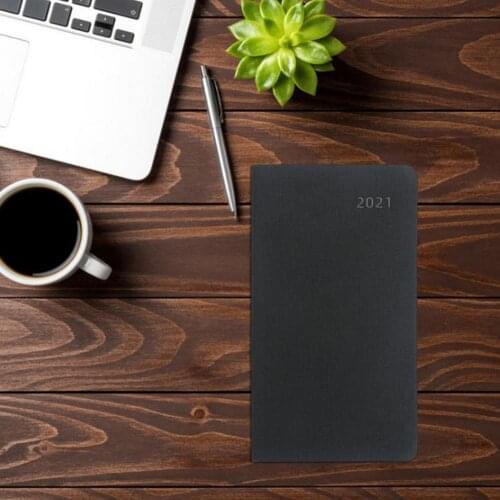 2021 Faux Leather Thick Daily Plan Yearly Agenda Journal Notebook Notepad Business Work Diary Student Gift School Office Supply