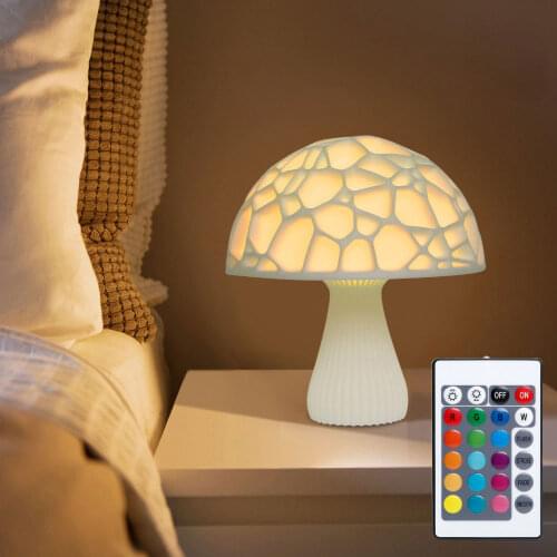 2021 Original Mushroom Light 3D Print Light Lamp Rechargeable Home Decor Creative Battery Powered Led Color Night Light
