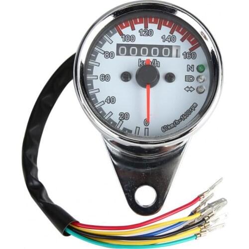 85% Hot Sales! Speedometer Motorcycle 12V Universal Motorcycle Speedometer Odometer Speedometer Tachometer with LED Indicator
