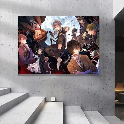 Bungou Stray Dogs Anime Home Decor Poster Pictures Wall Art Bedroom Decoration Study Living Room Prints Painting