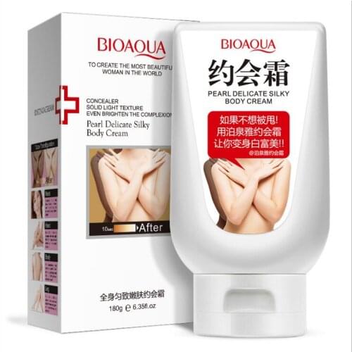 Bioaqua Snow White Body Cream 180ml Face care whitening Body Lotion Makeup Retail Personal Skin Care Moisturizing For Women