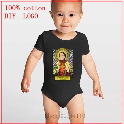New design Saint Carl Sagan printing Bodysuits Baby Summer Clothing Newborn Infant Short Sleeves Solid Jumpsuit Outfit Clothes