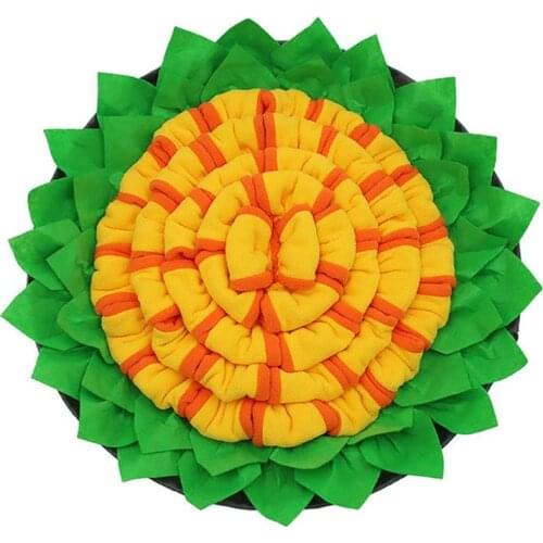 Round Flower Shape Dog Snuffle Feeding Mat Slow Feeding Puzzle Toys Anti-Slip Pet Feed Game For Cats And Dogs Supplies #20