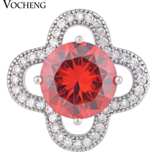 CZ Stone Vocheng Ginger Snap Jewelry Glaring 4 Colors Luxury 18mm Interchangeable Brass Charms Vn-1282
