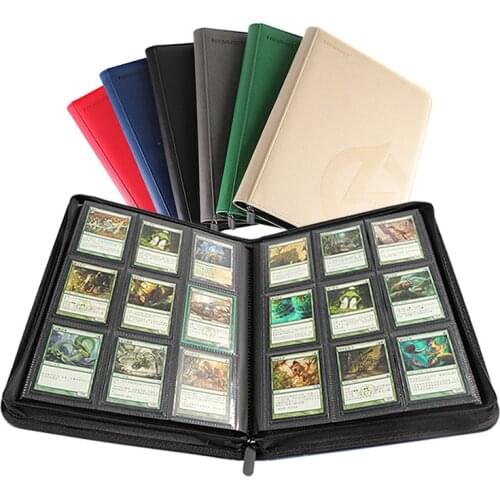 PU Zipper Bag MTG Yugioh Capacity Cards Holder Albums With 20 pages For 7*9.8cm Board Game Cards Album Book Sleeve Holder