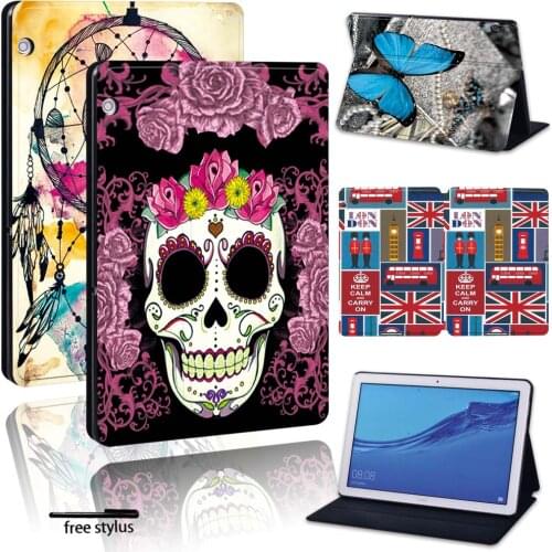 For Huawei MediaPad T5 10 10.1/MediaPad T3 8.0/MediaPad T3 10 9.6"/M5 Lite/M5 10.8" - Folio PU Leather Tablet Stand Cover Case