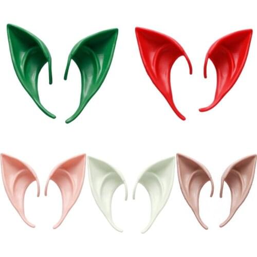 1 Pair Mysterious Angel Elf Ears Latex Fake Ear Props Halloween Fairy Cosplay