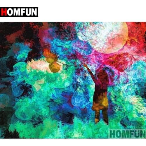 HOMFUN Full Square/Round Drill 5D DIY Diamond Painting "Oil painting" Embroidery Cross Stitch 5D Home Decor Gift A15855
