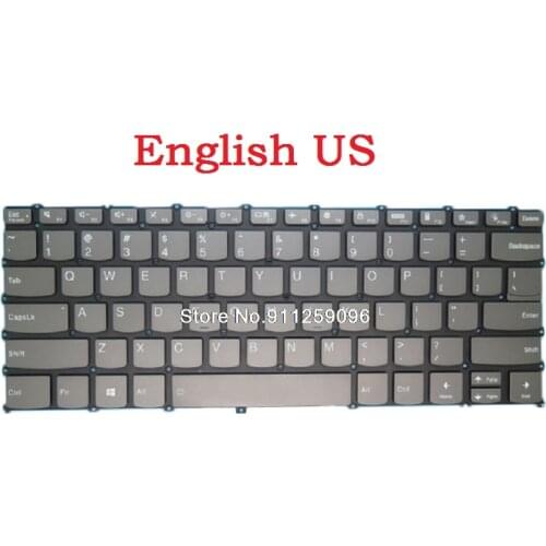 Laotop Keyboard For Lenovo Flex 5-14ALC05 Flex 5-14ITL05 English US United Kingdom UK Nordic NE Russia RU With Backlit Gray New