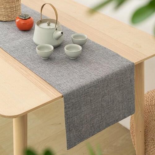 Linen Table Runner Table Flag Place Mat Cotton Table Mat Home Decor Gray Tablecloth Flag Dining Mat Place Mat for Dining Table