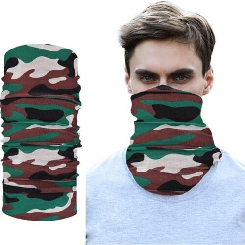 Adult Outdoor Scarf Mask For Face Unisex Camouflage Printed Half Face Mask Bicycle Scarf Outdoor Sports Protect Bandana Scarfs