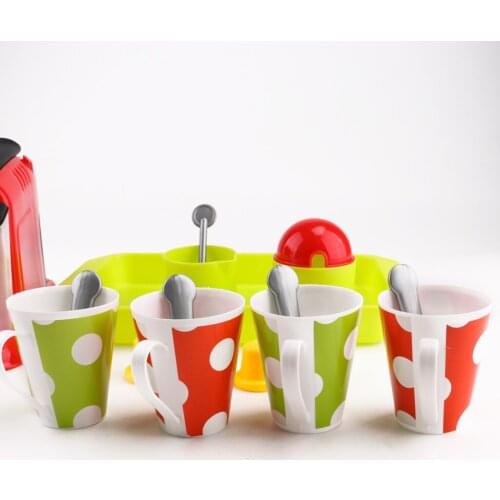 21pcs Plastic Coffee Playset with Coffee Maker & Cups Kids Pretend Play Toys