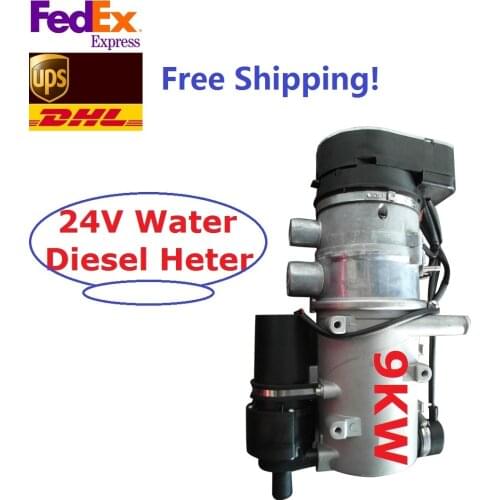 New 9kw 24V Water Diesel Heater For Bus Truck RV Motorhome Similar Webasto Heater Auto Liquid Parking Heater Free Shipping