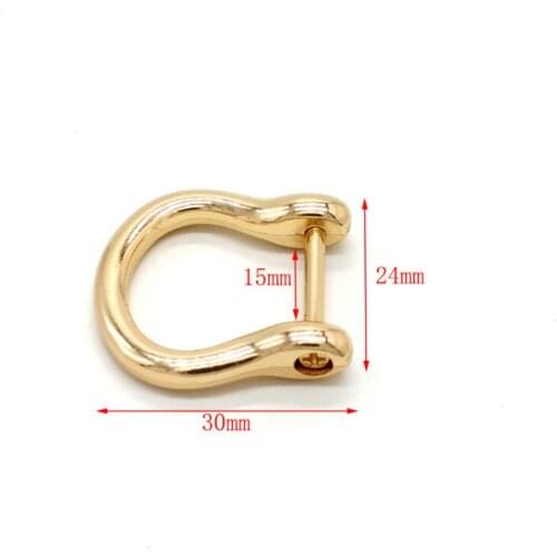 New Handmade Bag Diy New D Buckle Metal Luggage Hardware Removable Screw Rod D Buckle Handle Buckle High Quality Accessories