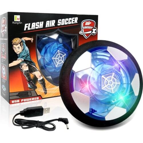 Suspended Football Toys Air Cushion Floating Foam Football Indoor Electric with LED Light Flashing Soccer Kids Gliding Toy