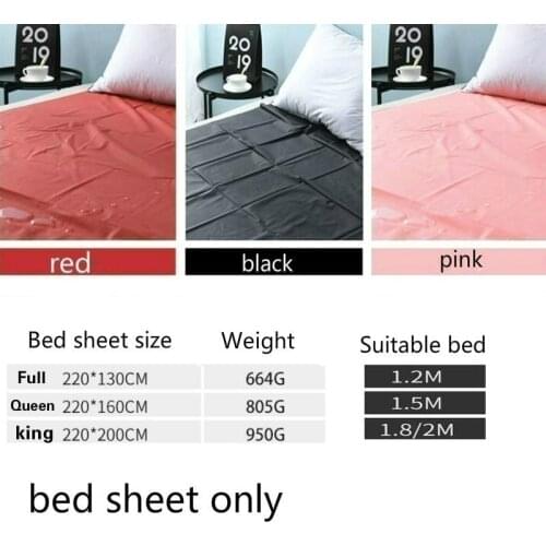PVC Plastic Adult Bed Sheets Vinyl Waterproof Hypoallergenic Mattress Cover Full Queen King Bedding Sheets Massage SPA Sheet