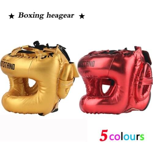 Boxing Headgear Cross Beam Closed Fighting Helmet Full Surrounded Sanda Training Protective Gear Adult Muay Thai Helmet