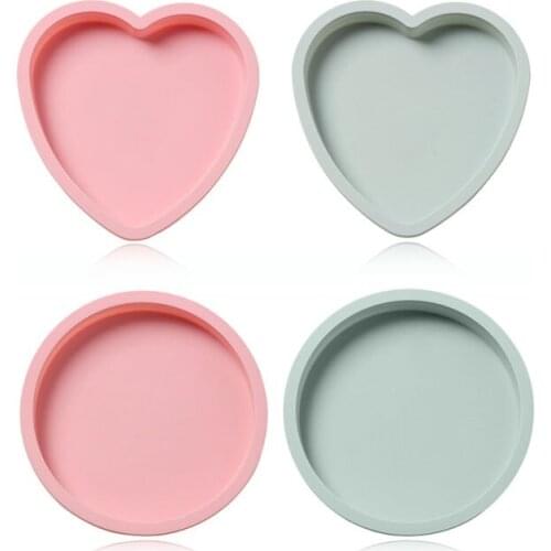 6-inch Heart-shaped Round Rainbow Cake Baking Mold DIY Bread Cake Making Silicone Baking Pan Home Kitchen Baking Accessories