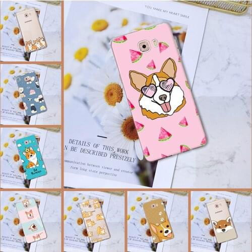Kawaii DOG Cartoon Shiba Inu Corgi Cute Silicone Phone Case For Samsung Galaxy C9 C7 C5 Pro Back Cover For Samsung C5 C7 C8