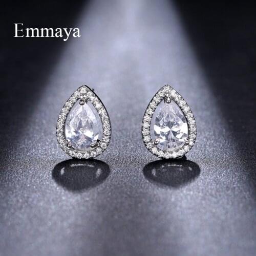 EMMAYA Modern Fashion Silver plated Earrings Cubic Zircon Earrings for Womens Gift Nobler Silver Jewelry