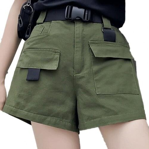 Track Shorts Sports Shorts Drawstring Harem Pants Women High Waist All-match Pure Cotton Adjustable Cargo Shorts for Shopping