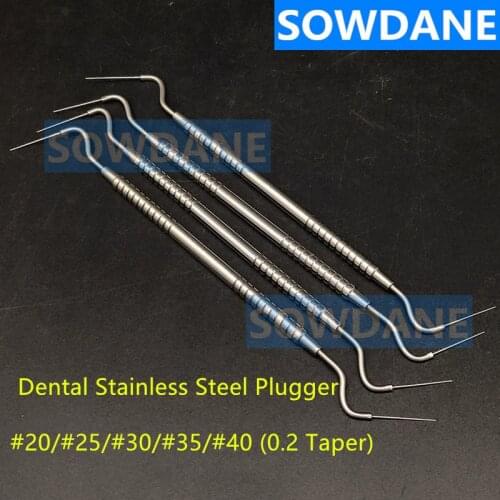 Dental Hand Plugger Stainless Steel Dentist Endodontic Probe Instruments Fill Obturation Endo Materials Spatula Tool 02 Taper