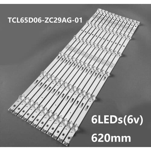 LED Backlight strip 6 lamp for TCL65D06-ZC23AG-04 05 65D1800 65HR330M06A7 V0 4C-LB650T-ZC1 ZC2 HRB Hitachi 65R80 AW TV-65UHD4K