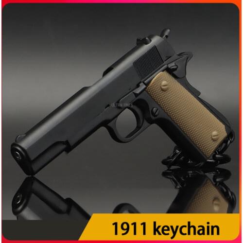 Tactical Mini Pistol Shape Keychain Decorations Detachable Hiking Camping Tool M92 1911 Gun Weapon Keyring Hunting Accessories
