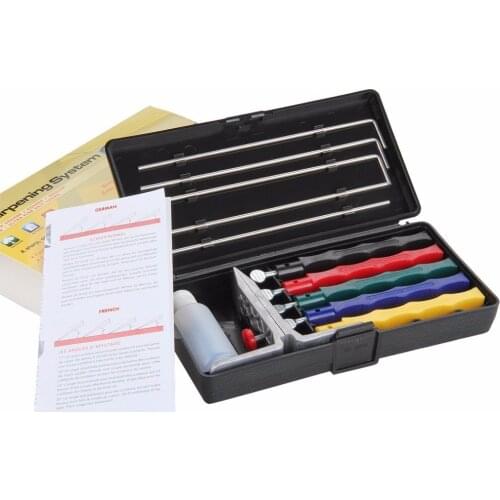 Knife Sharpener, Lansky Deluxe 5-Stone Sharpening System Grindstone, 5 Stones Extra Coarse, Knife Sharpener Kit Kitchen Tools