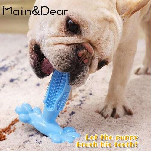 Pet Supplies Pet Dog Toy Tooth Cleaning Toothbrush Teddy Puppy Decompression Elastic Rubber Molar Bite Resistant Pet Toy