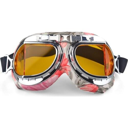Anti-UV Vintage Motorcycle Goggles Pilot Biker Helmet Sunglasses Scooter Cruiser ATV Glasses Off-Road Motocross Racing Eyewear