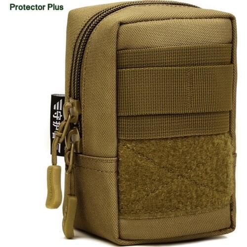 PROTECTOR PLUS Men Outdoor Riding MOLLE Accessories Bag Military Tactical 4.7 Inches Phone Pouch Camping Hunting Tool Bag