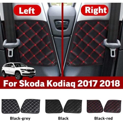 2X Car Seat Safety Belt Protective Pad Crash Mat Cover Car Styling Auto Interior Accessories For Skoda Kodiaq 2017 2018