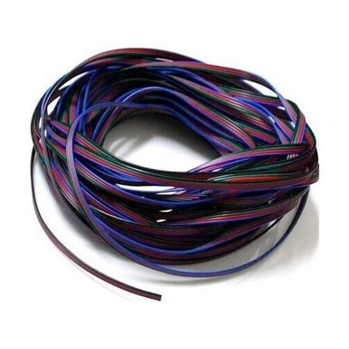 10m/lot 33ft 4pin Extension Cable 22awg for RGB LED Strip PVC insulated Hookup Wire Tinned copper electric cable 5V12V 24V DC