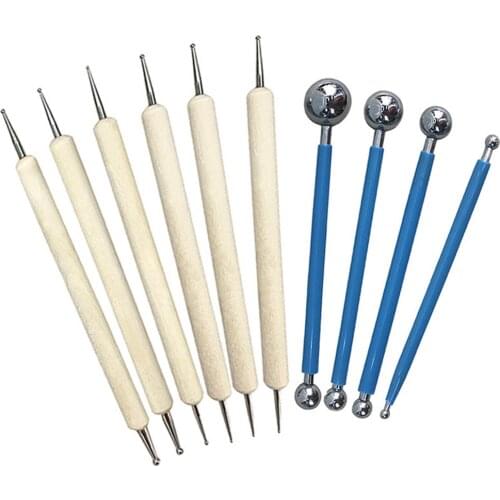 10 Pcs Dotting DIY Tools Kit Stainless Steel Ball Styluses for Mandala Rock Painting Dropship Pottery & Ceramics Tools Pottery