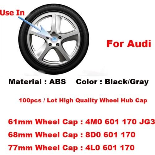 100pcs 61mm 68mm 77mm Auto Wheel Center Centre Caps Car Wheel Hub Emblem Cover