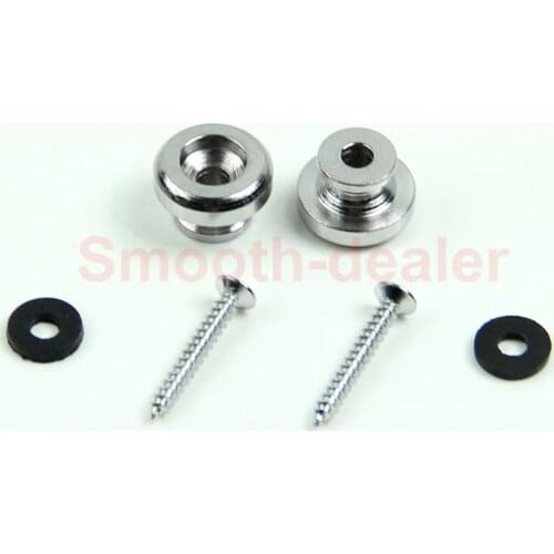 2 Chrome Strap Button Locks Screws washer Replacement part for Mandolin Guitar