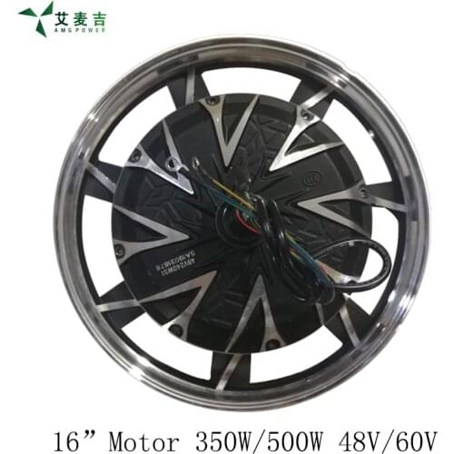 350W48V 500W60V 16*2.125-2.5 brushless motor for lead-acid battery electric scooter, motorcycle, bike, for drum/expanding brake