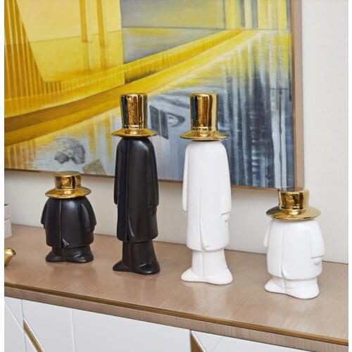 European-style Abstract Character Decorations Living Room Home Ceramic Art Model Room Decorations Simple Porch Art Decoration