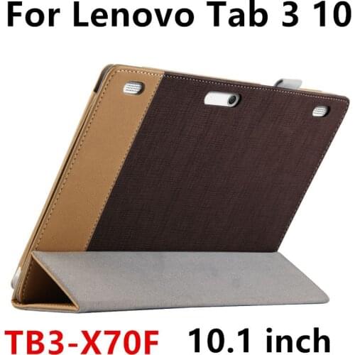 Case For Lenovo TAB 3 10 X70F X70N 10.1" Protective Smart cover Leather Tablet For Tab3-x70f n 10.1 PU Protector Sleeve Covers