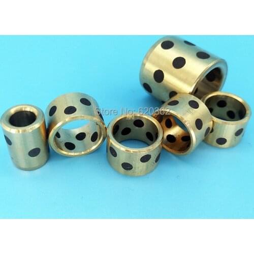 5/PCS cylindrical oilless bearing JDB Sliding bearing Bushing Self lubricating copper sleeve internal diameter 10mm