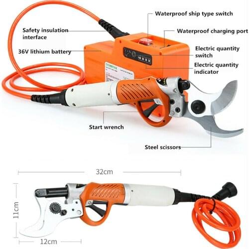 Electric Pruner, Electric Metal Cutting Shears 45 mm Two Prong Electric Pruning Shears