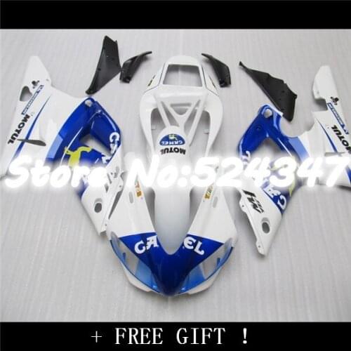Nn-Blue white Body For 98-99 YZF-R1 YZF 1000 R1 98 99 A98183 Blue black YZFR1 1998 1999 YZF1000 YZF R1 Fairing Kit for Yamaha