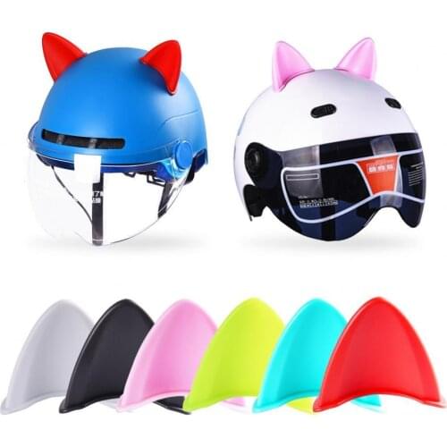 50%HOT2Pcs Self-adhesive Helmet Cat Ears Ornament Accessory for Motorcycle