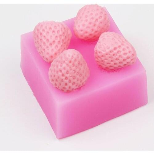 Luyou 3D Silicone Lovely DIY Strawberry Fondant Mold,Cake Sugarcraft Paste Decoration Mold,Silicone mold FM1264