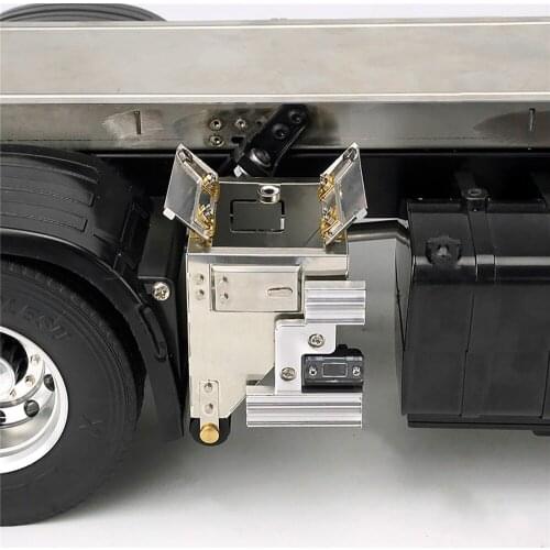 2pcs Metal Sand Spreader Filter Toolbox for 1/14 Tamiya Volvo FH16 RC Truck Car Accessories Parts