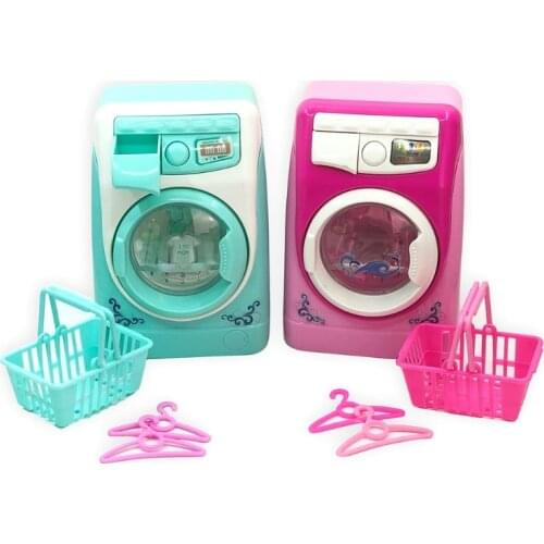 Mini washing machine Doll house furniture Washer Toddler Dollhouse Play house toy Simulation Miniature electrical appliances