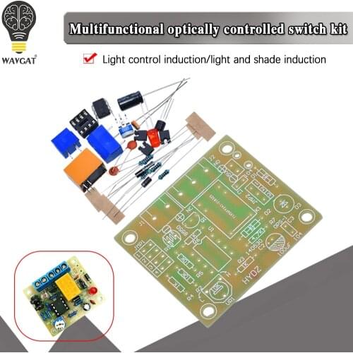 Multi-function light-controlled intelligent switch with light induction/brightness induction, student DIY electronic experiment